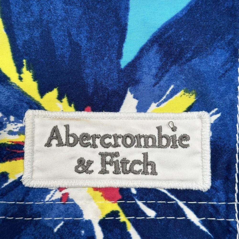 Abercrombie & Fitch Mens S Blue / Yellow Floral Board Shorts NOTE - Picture 3 of 10